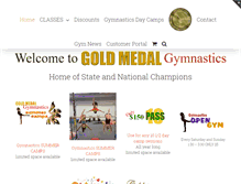 Tablet Screenshot of goldmedalgym.net